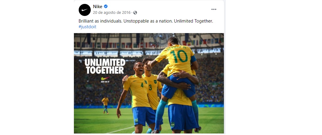 Post de Nike en Facebook